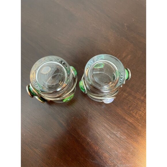 Pair of Decorative Art Glass Votive Candle Holders - Picture 4 of 6